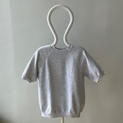 1980s Light Gray Never? Worn Short Sleeve Warm Up By Tultex