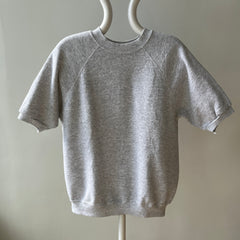 1980s Light Gray Never? Worn Short Sleeve Warm Up By Tultex