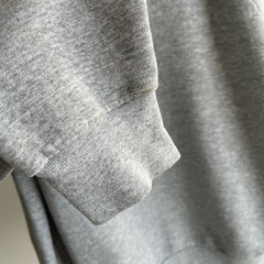 1990s Soft Blank Gray Raglan with Staining
