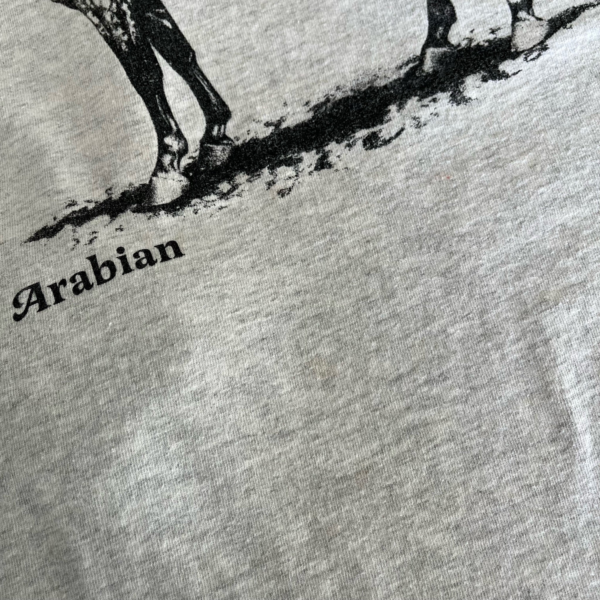 T-shirt cheval arabe des années 1990
