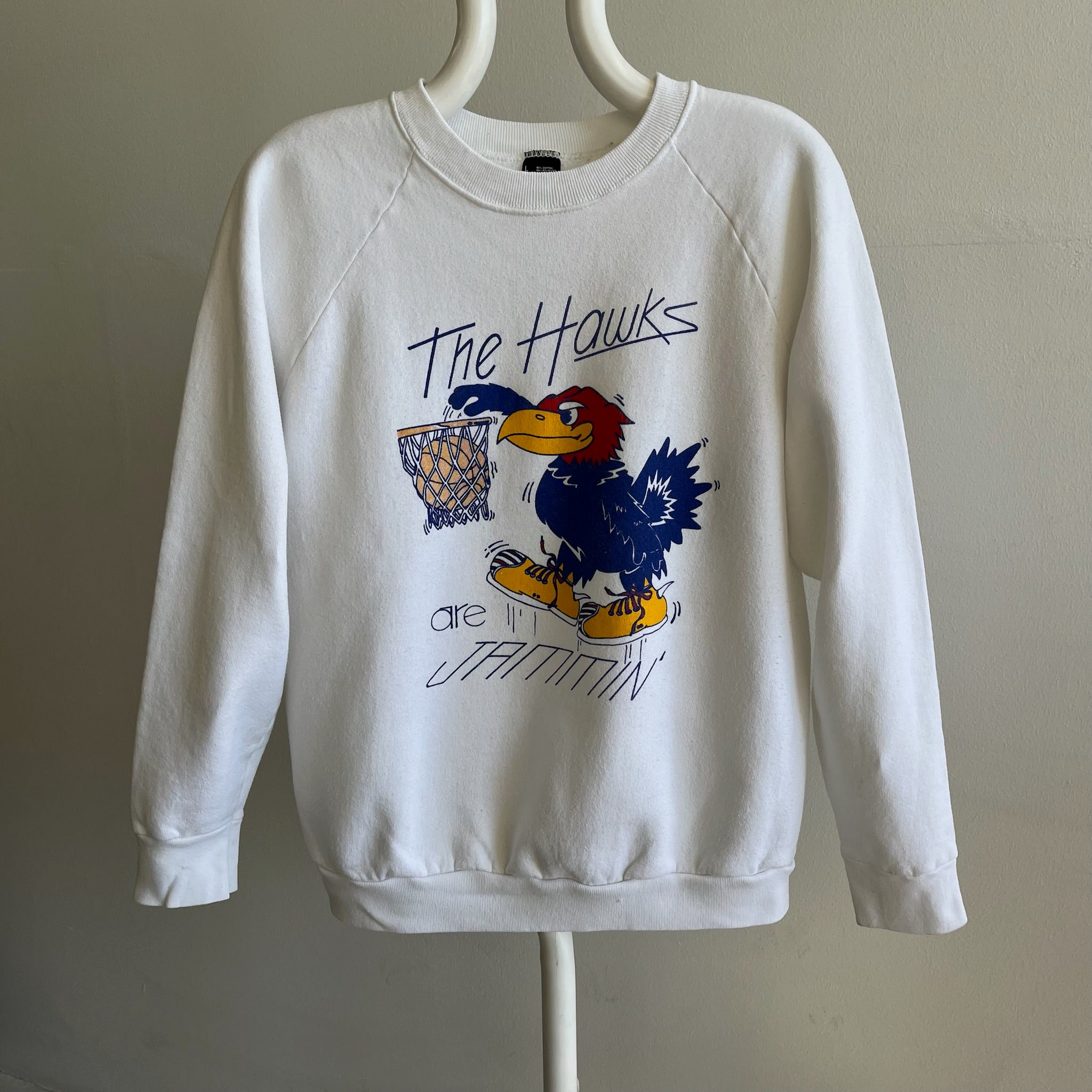 Les Jayhawks de l'Université du Kansas des années 1980 sont un sweat-shirt Jammin '