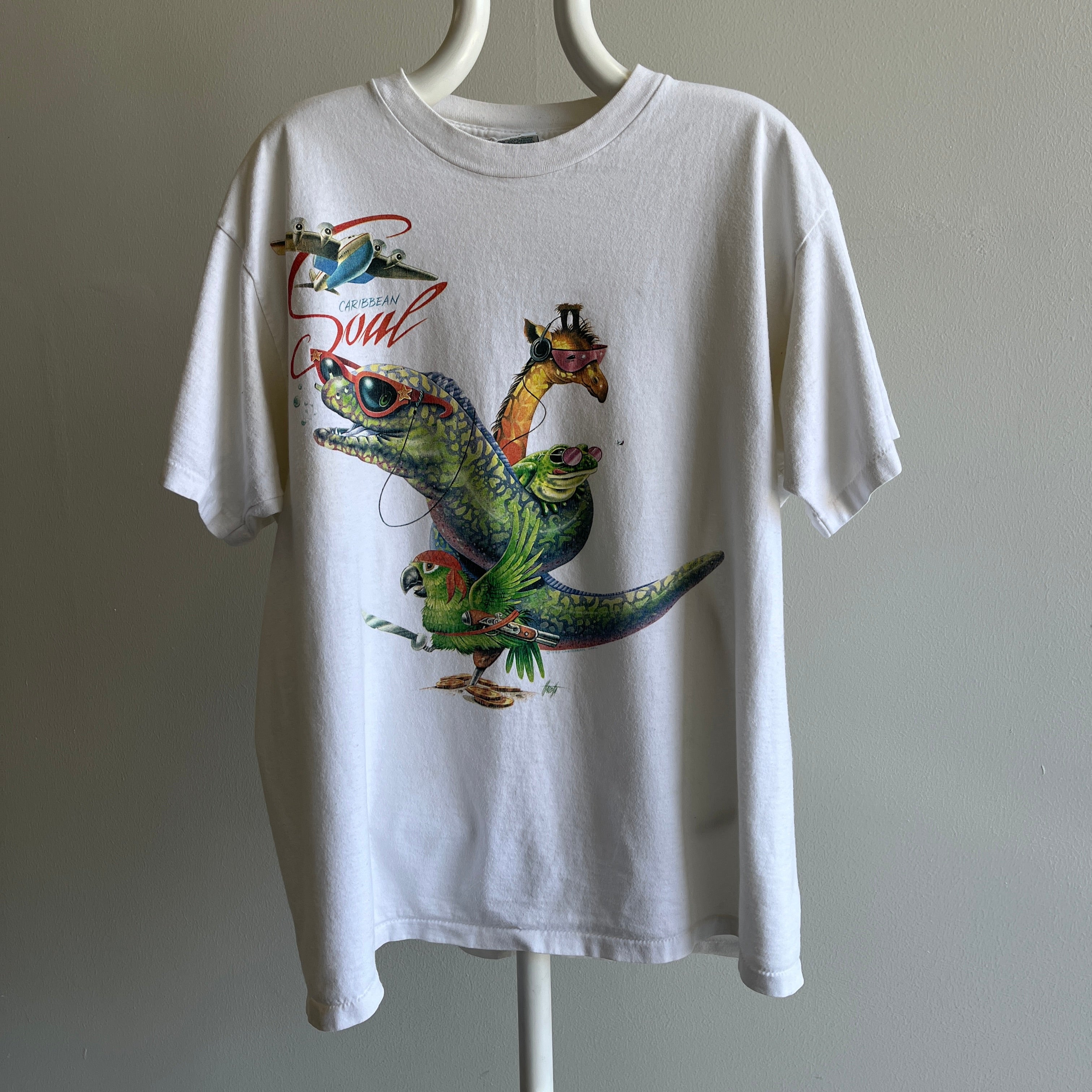 1994 Caribbean Soul Jimmy Buffet Margaritaville T-shirt - Avant et arrière