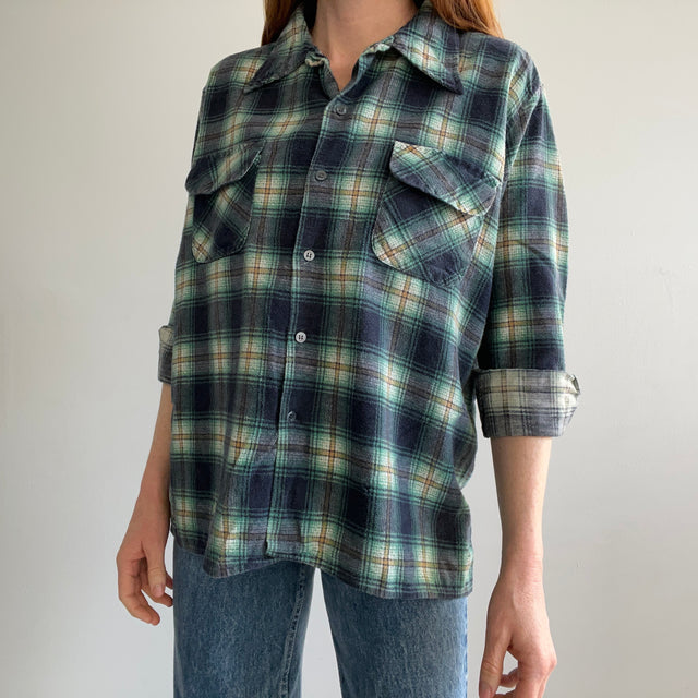 1970s AHM Lightweight Dark Green Flannel