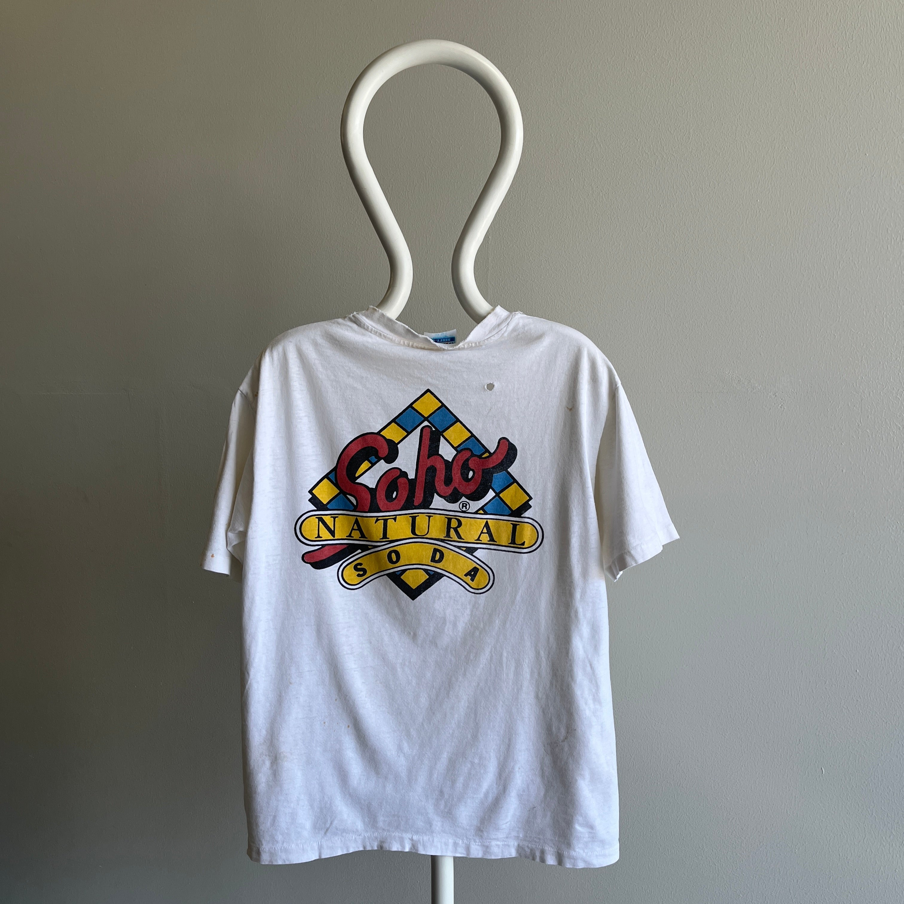 T-shirt avant et arrière Cruisin' w Soho Natural Soda des années 1980
