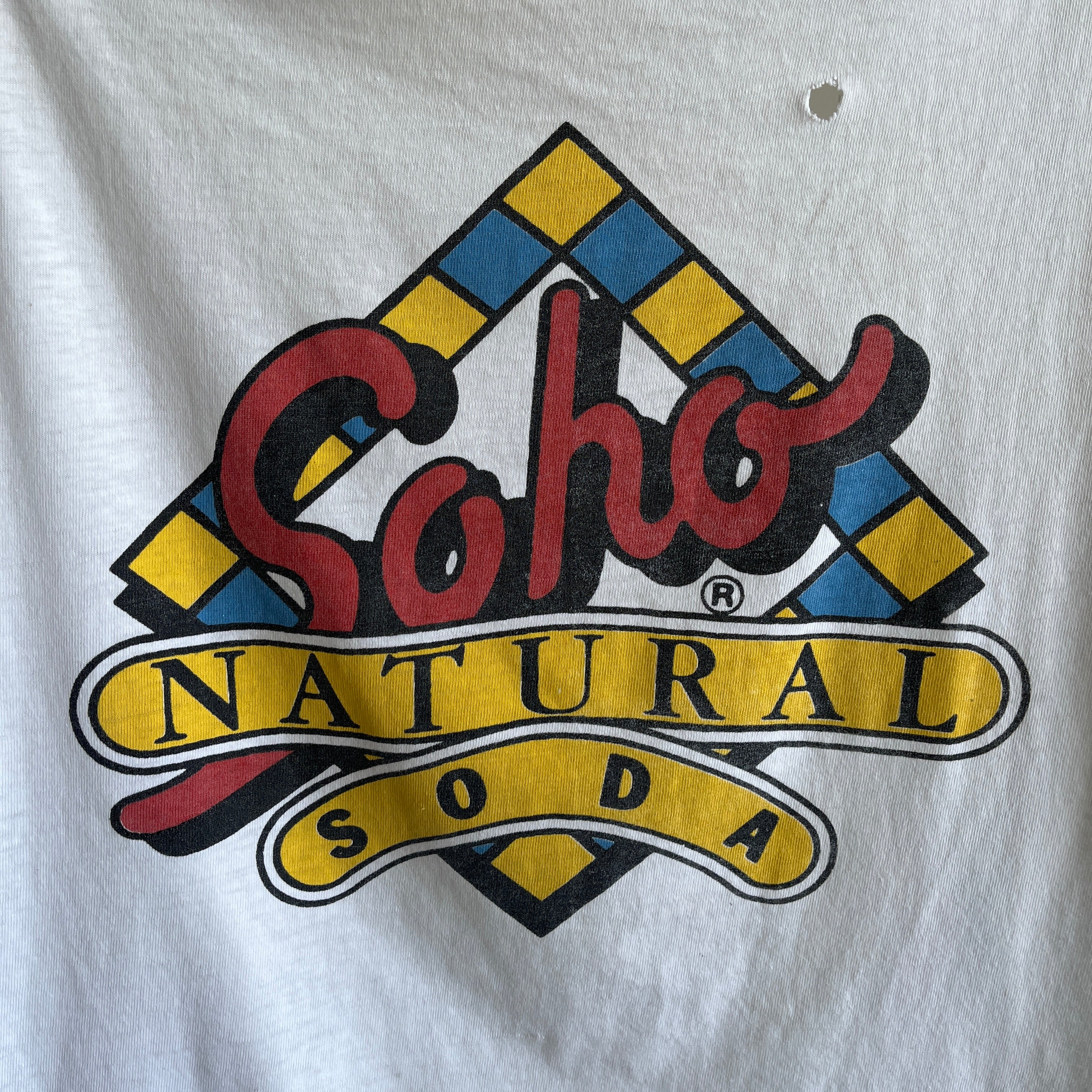 1980s Cruisin' w Soho Natural Soda Front and Back T-Shirt
