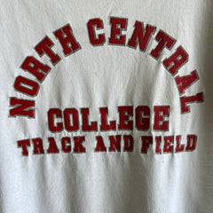1980s North Central College Track and Field by Tee Jays Ring T-Shirt