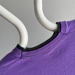 T-shirt bicolore violet et noir des années 1980/90