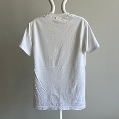 1980s Blank Aged White T-Shirt