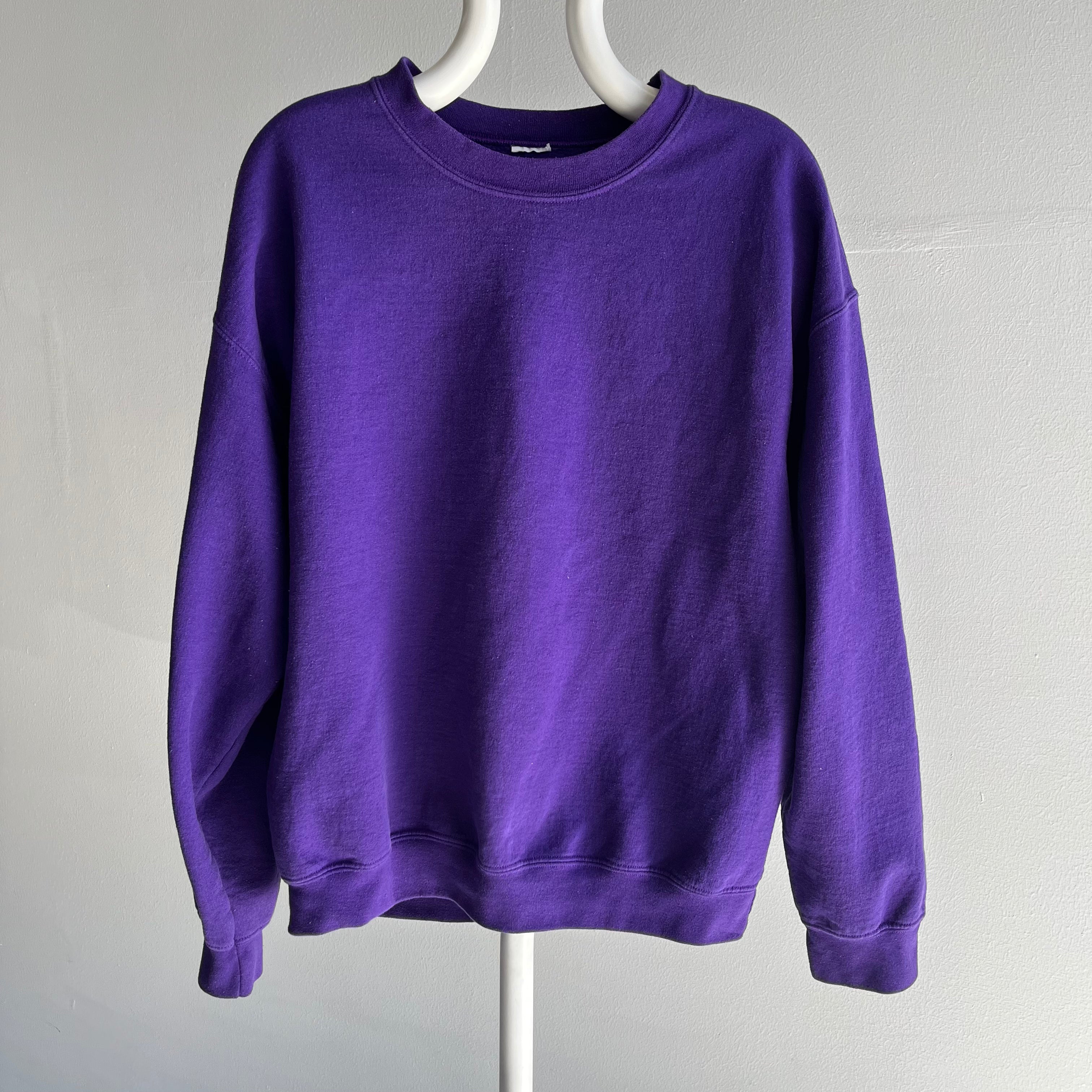 1990s Blank Purple Sweatshirt