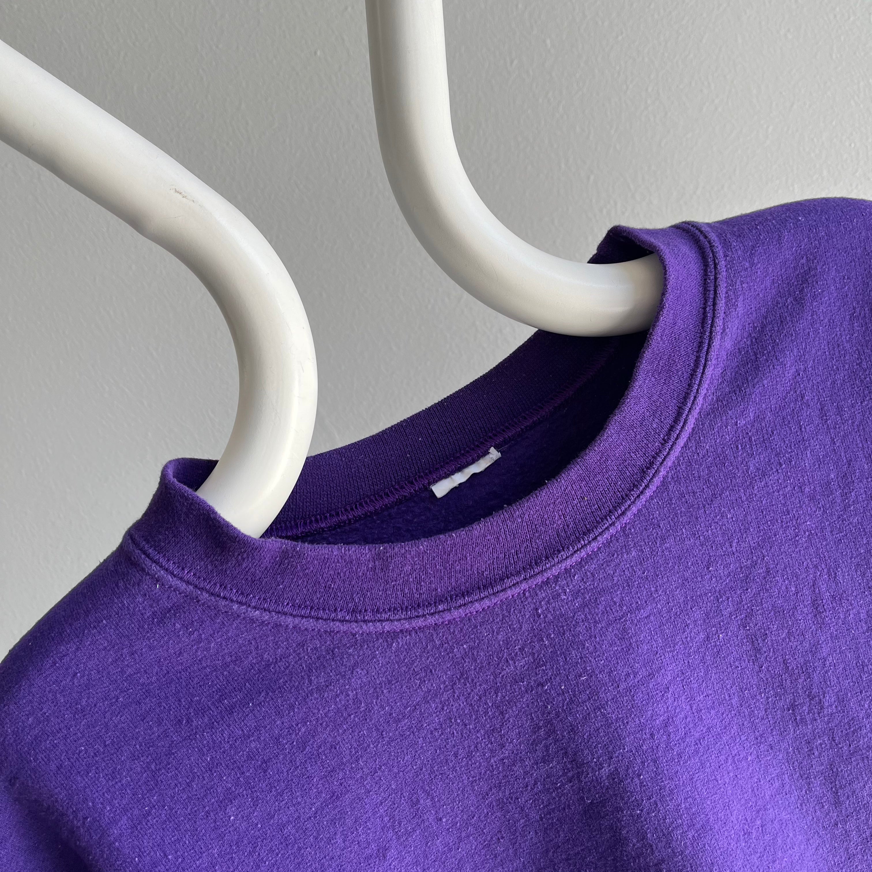 1990s Blank Purple Sweatshirt