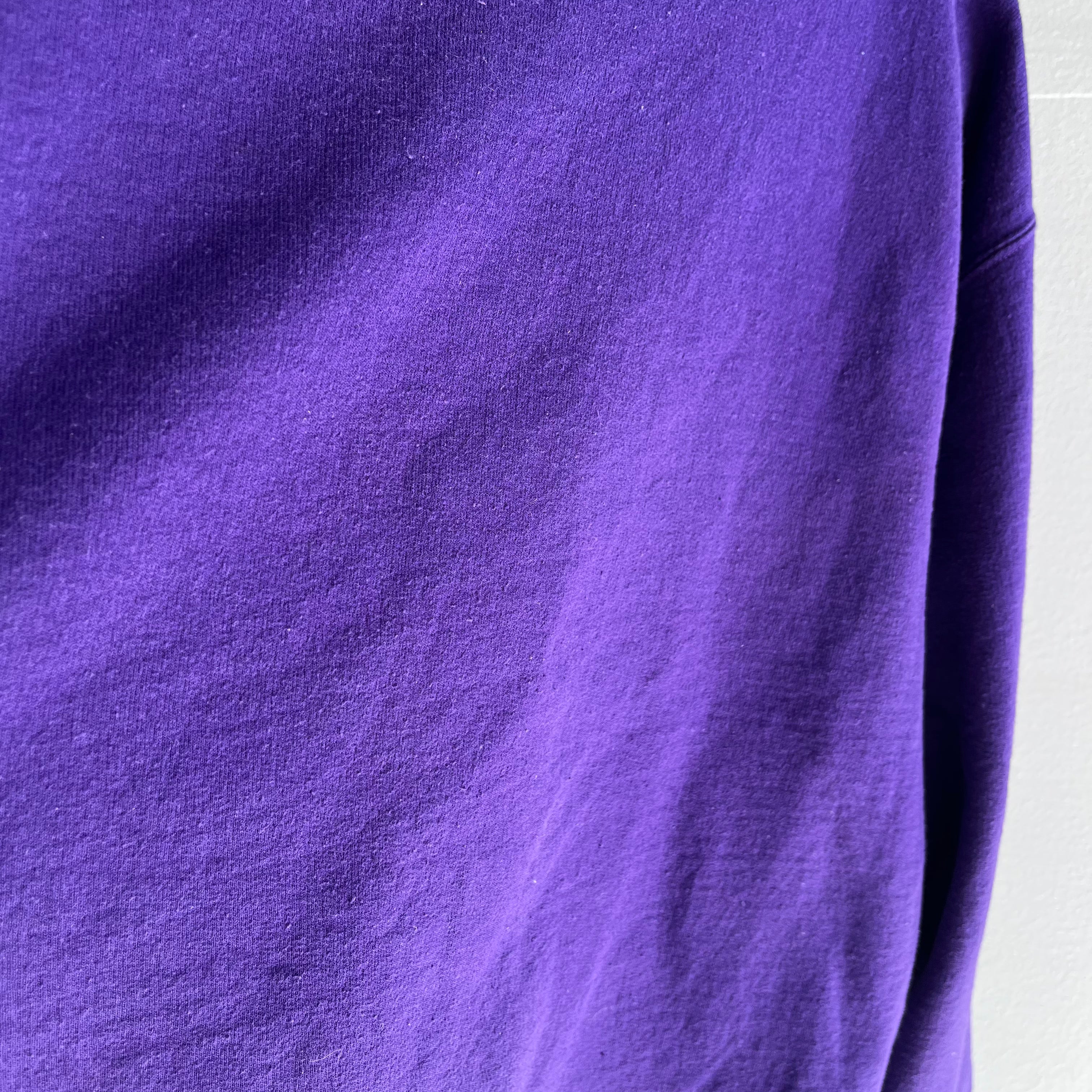 1990s Blank Purple Sweatshirt