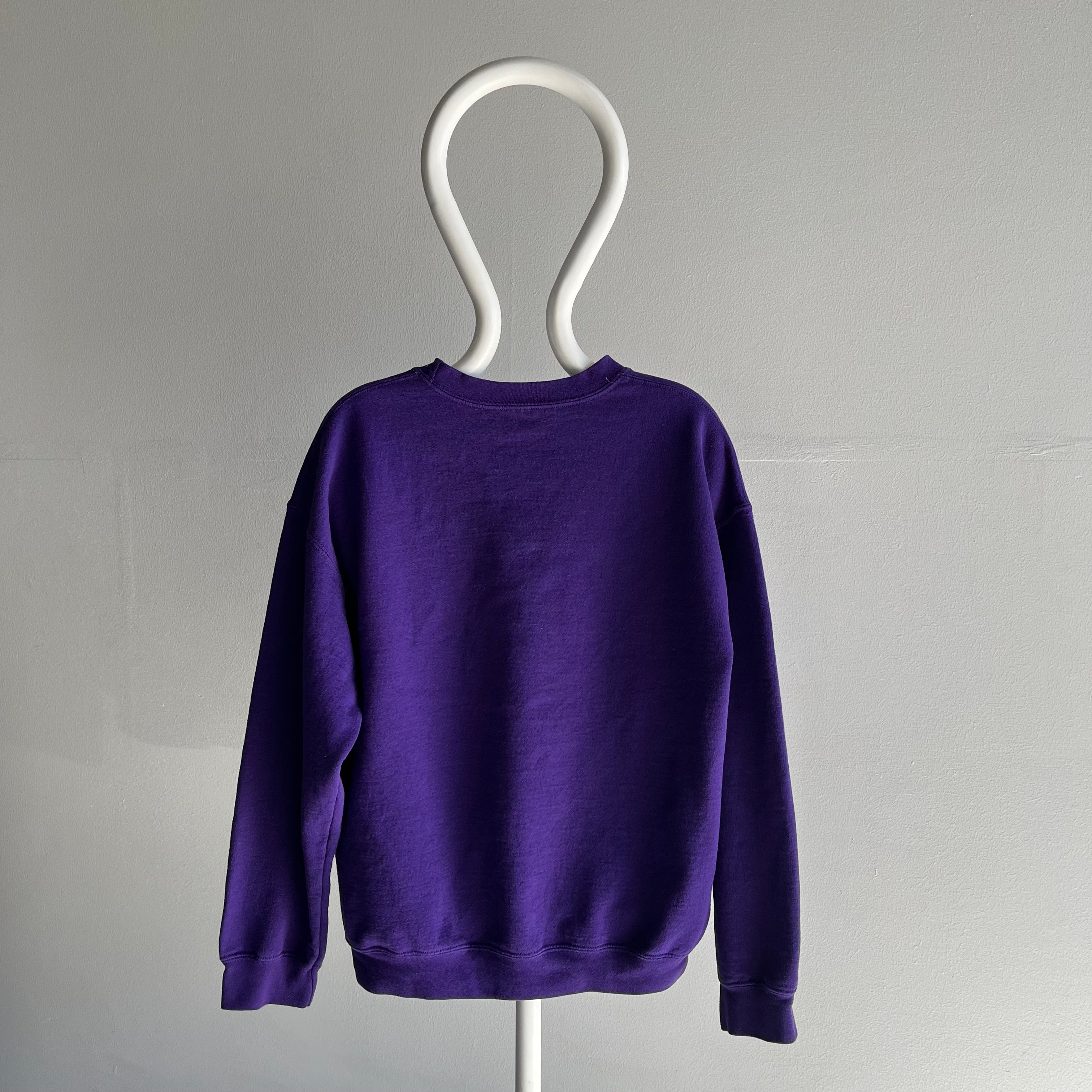 1990s Blank Purple Sweatshirt