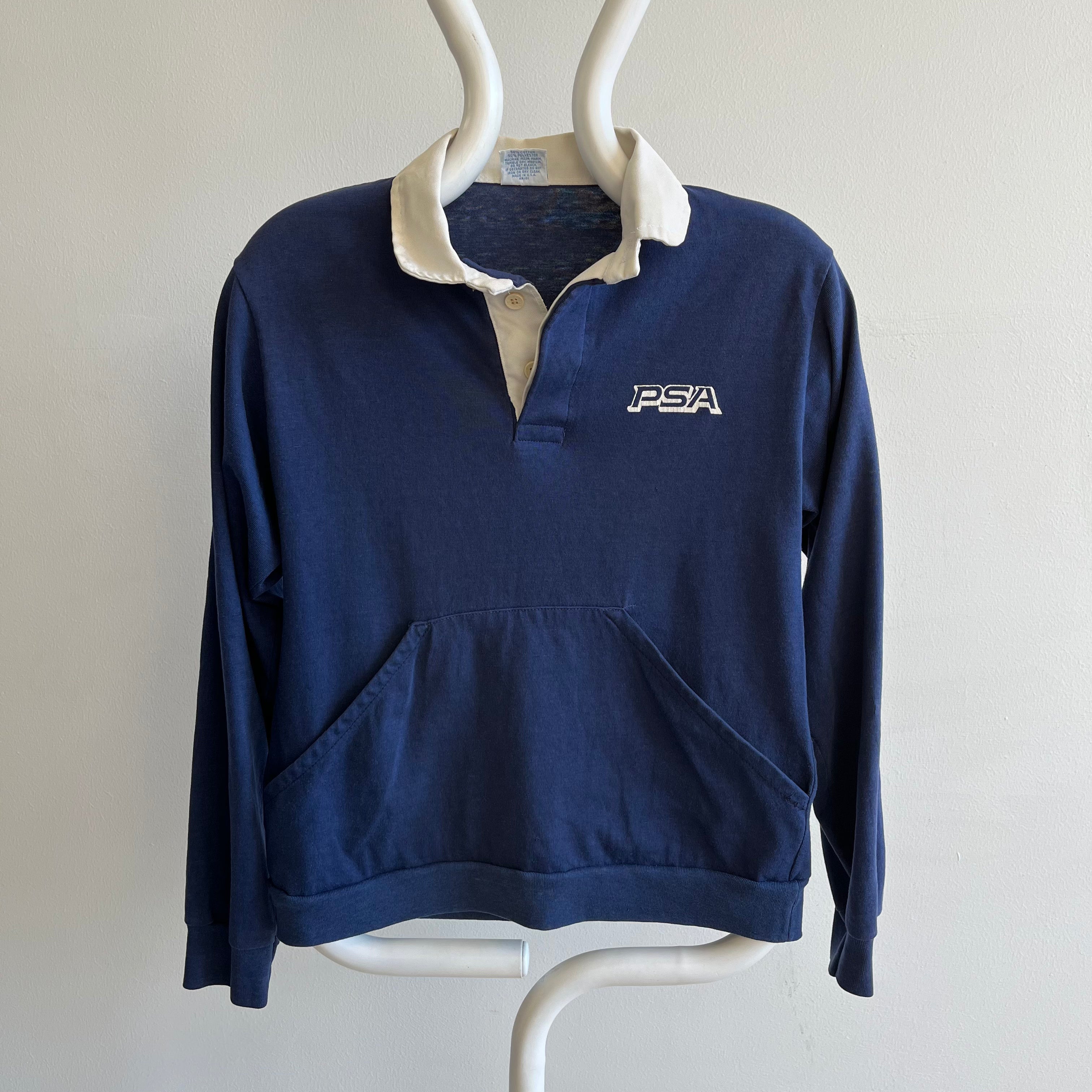 GG 1970s PSA Polo Long Sleeve T-Shirt/Sweatshirt with Pouch !!!