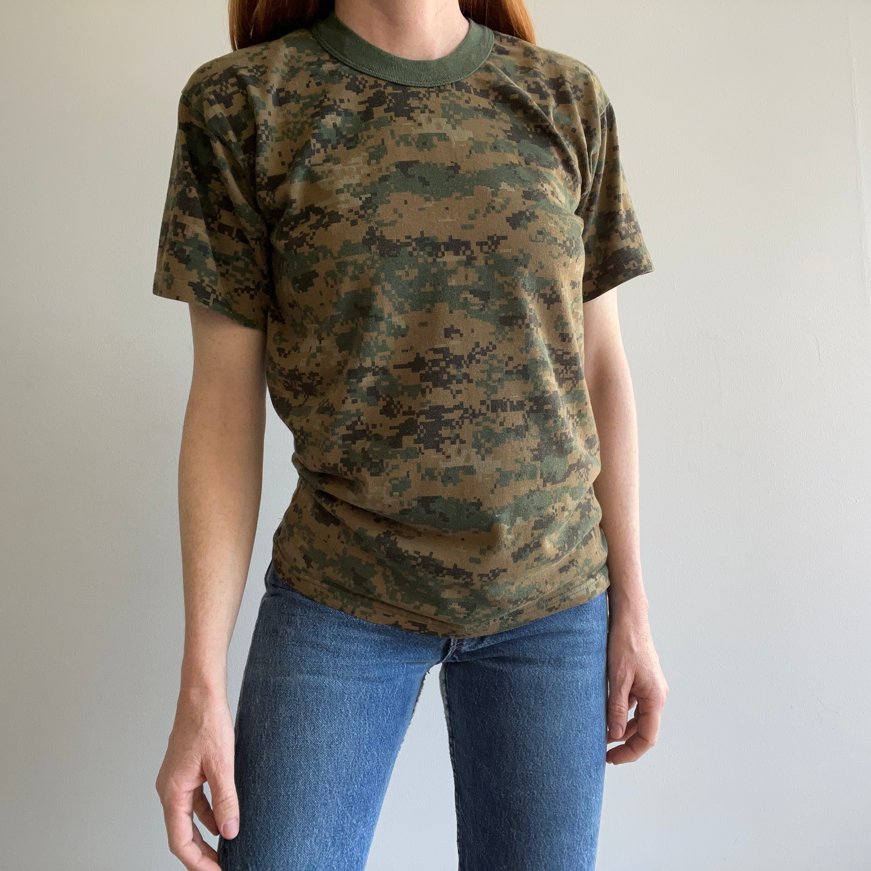 T-shirt camouflage numérique des années 1980/90