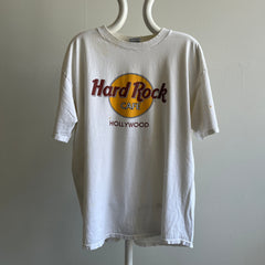 1990s Hard Rock Hollywood Soft Worn White T-Shirt
