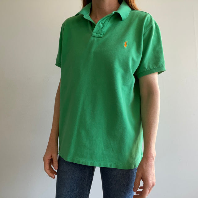 Polo Ralph Lauren vert écume de mer foncé des années 1990/2000