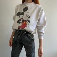 1980/90s Mickey Sweatshirt - Staining and Wear