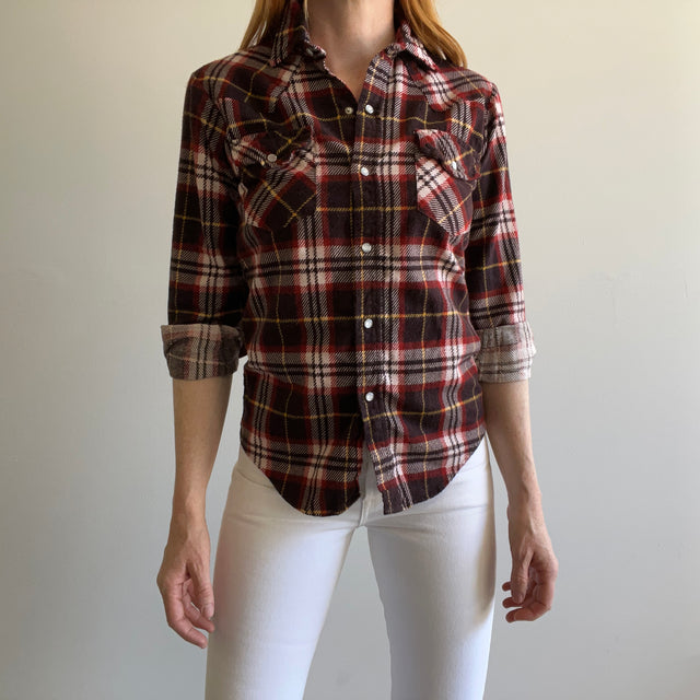 1970s Big Country Snap Front Flannel - XS/S