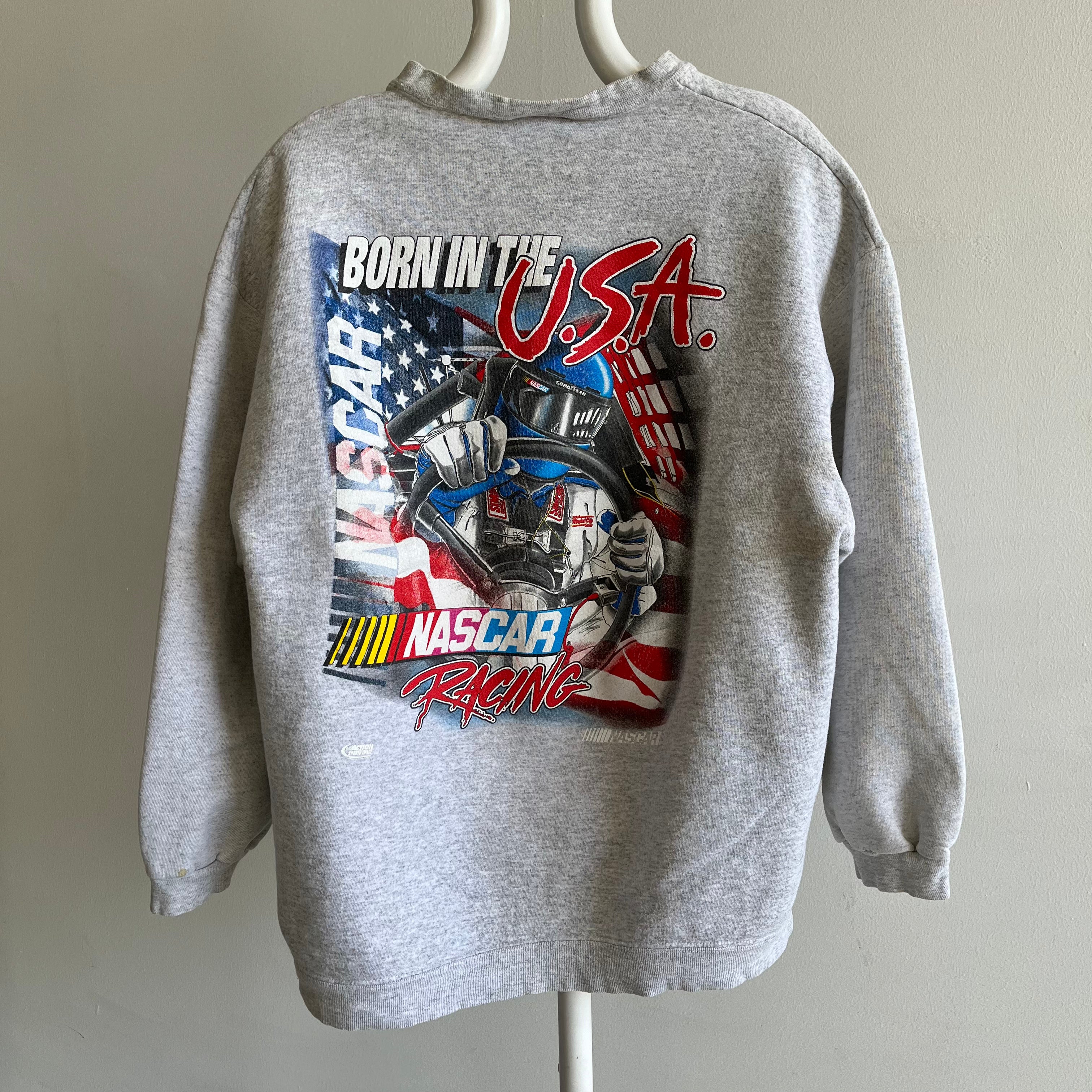 1990s NASCAR Front and Back Mostly Cotton Sweatshirt