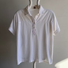 GG 1980s Soft White Collared T-Shirt