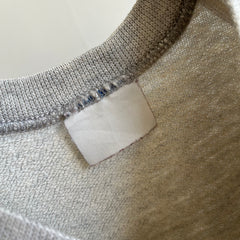 1980s Soft, Slouchy, Stained Blank Grey Raglan