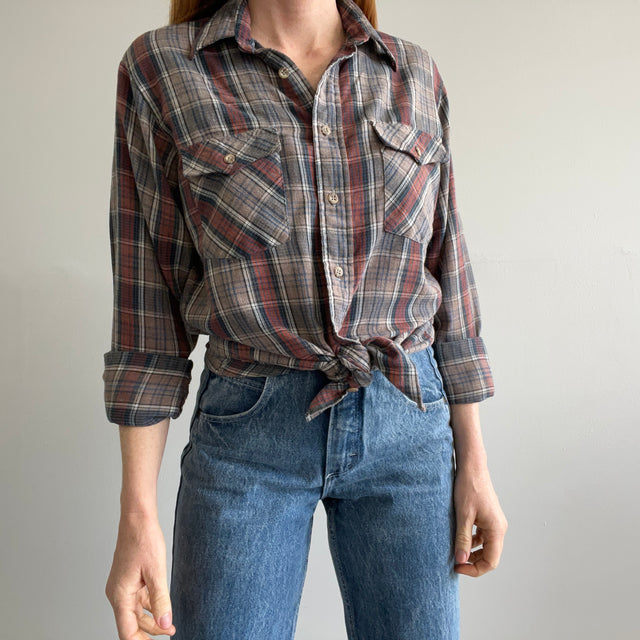 1970/80s Thumbs Up Lightweight Neutral Flannel