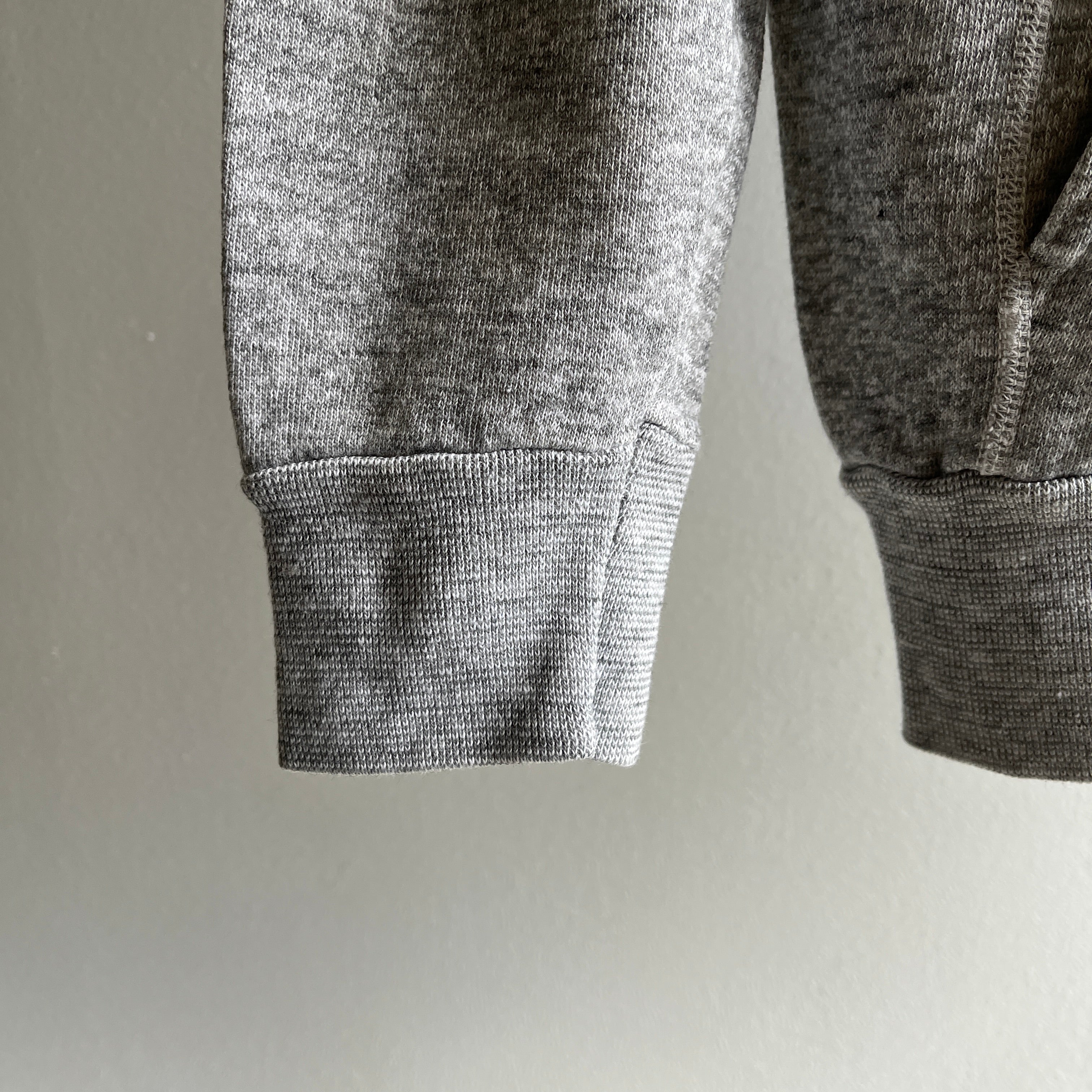 1970/80s Soft Gray Zip Up Hoodie