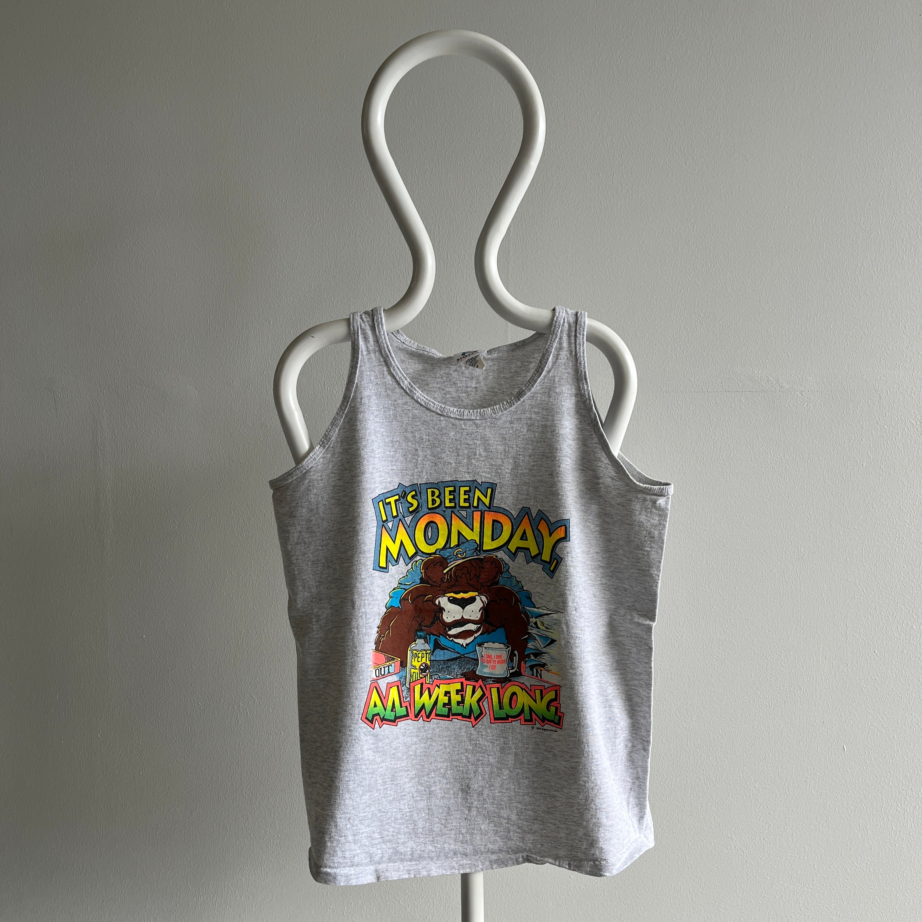 1994 IT's Been Monday All Week - Rad Graphic Cotton Tank Top