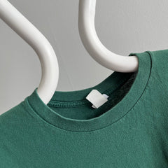 1990 T-shirt à poche vert forêt extrêmement surdimensionné