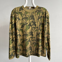 1980s Long Sleeve Bark/Tree Camo Soft and Slouchy T-Shirt