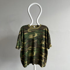 T-shirt camouflage super carré des années 1990