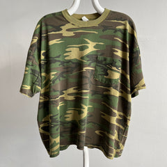 T-shirt camouflage super carré des années 1990