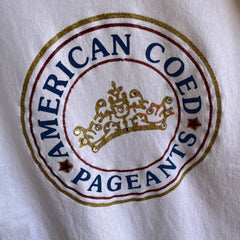 1980/90s American Co-Ed Pageants Bedazzled Cotton T-Shirt