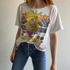 1987 Magilla's Gym T-shirt à encolure découpée