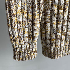 1970s Mock Neck Slouchy Acrlyic Knit Sweater