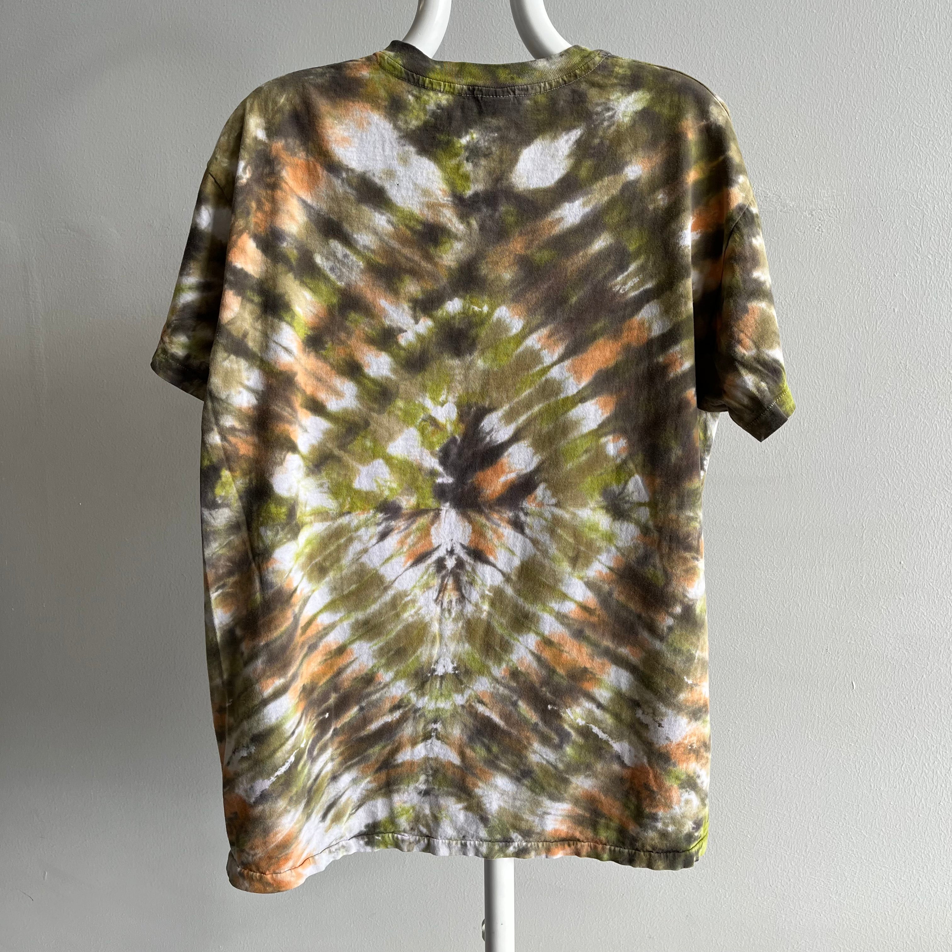 1980s RAD DIY Neutral Colored Tie Dye T-Shirt by Hanes