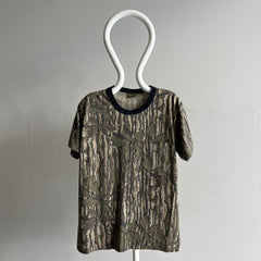 1980/90s Real Tree Camo t-Shirt with a Rolled Neck and Pocket