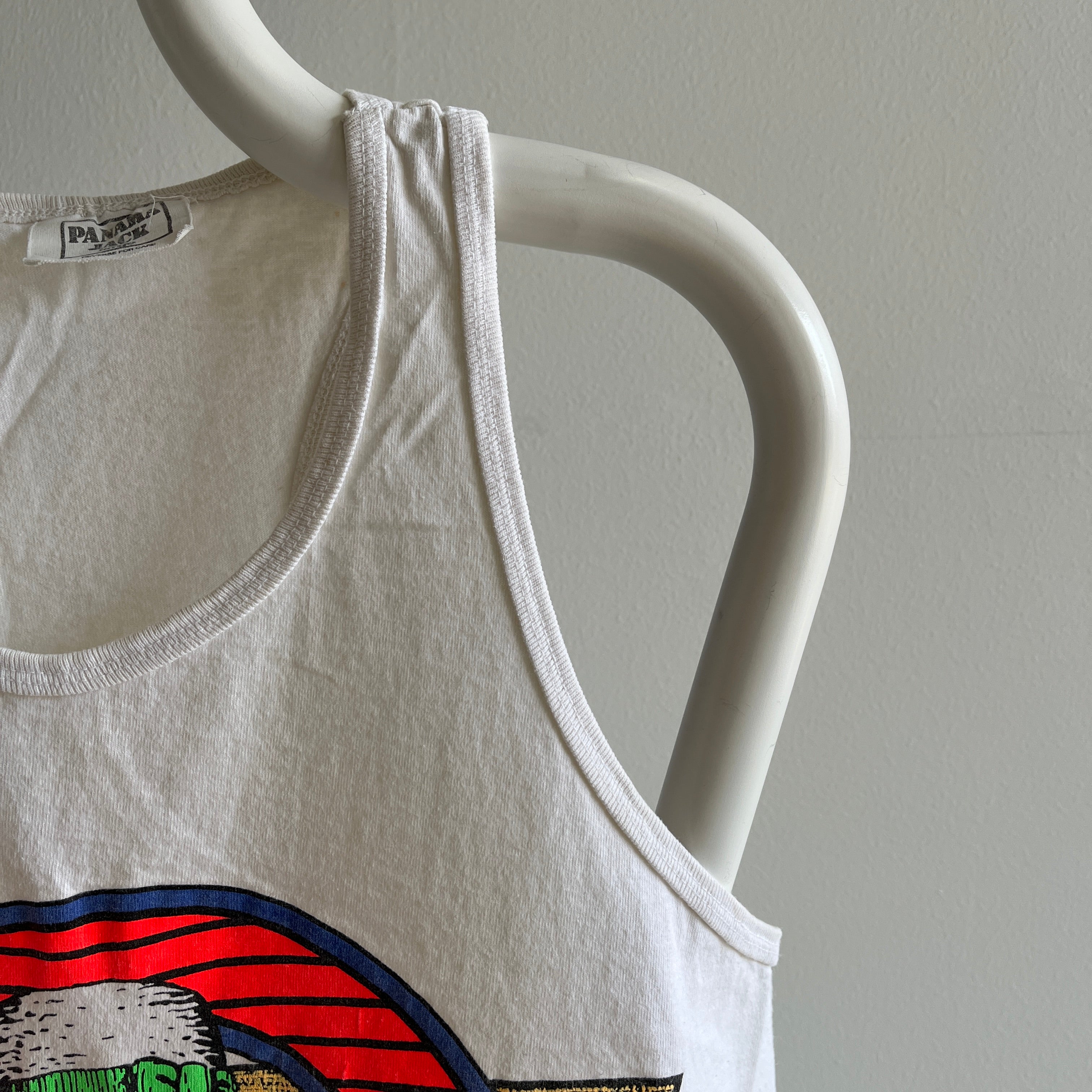 1980/90s Panama Jack Racer Back Cotton Tank Top