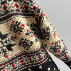 1990s Hand Knit Jones New York Winter Mock Neck Sweater