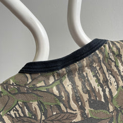1980/90s Real Tree Camo t-Shirt with a Rolled Neck and Pocket