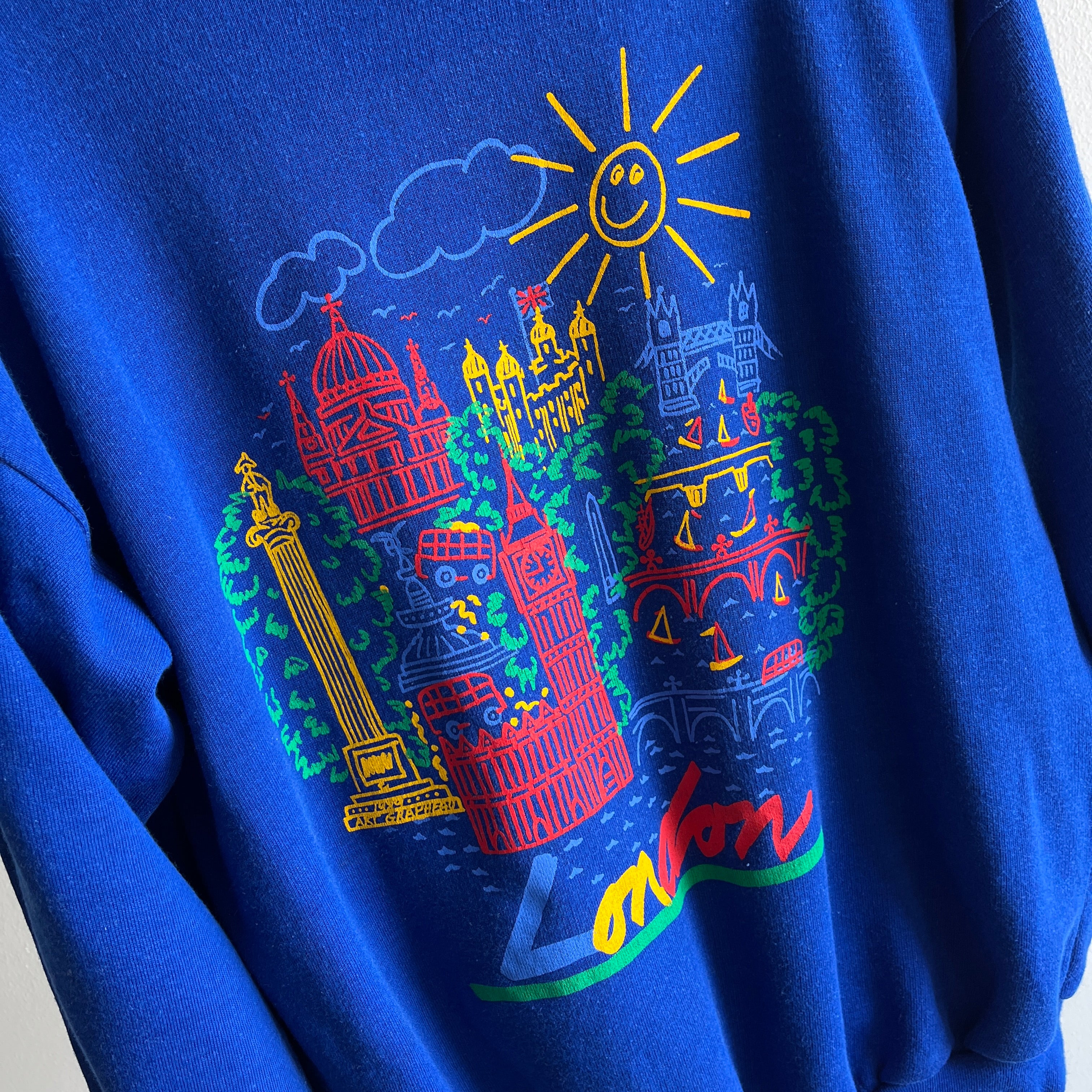 1989 London Tourist Sweatshirt - Fabriqué en Angleterre !