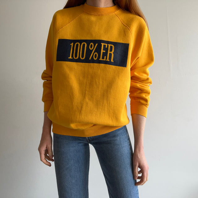 1970s "Park West 100% ER" Heavyweight Sweatshirt