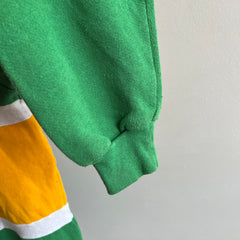 1980s Ireland Tri Colored Collared Henley Sweatshirt !!!