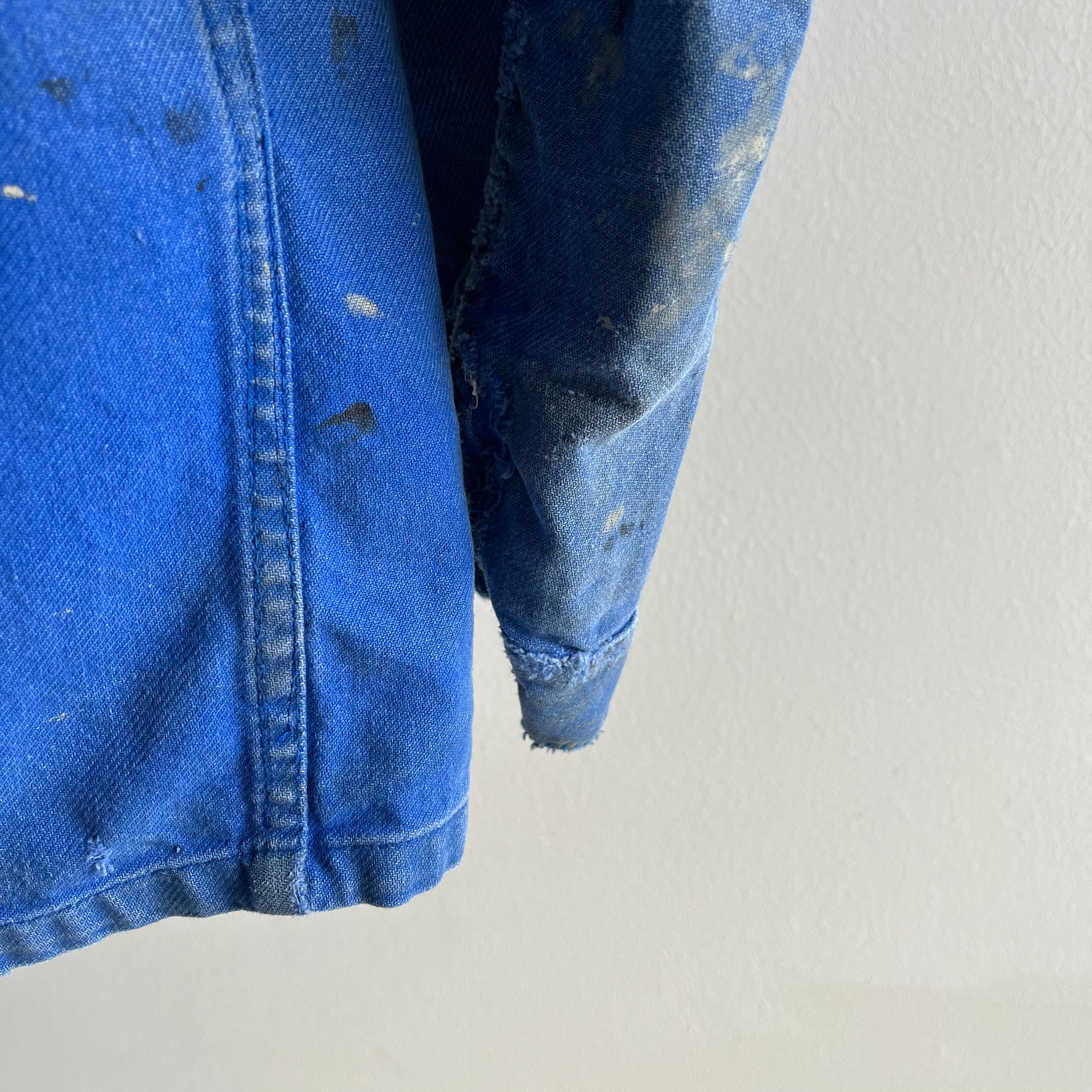 1970s The Finest Chore Coat I've Ever Had, French Hand Mended Chore Coat
