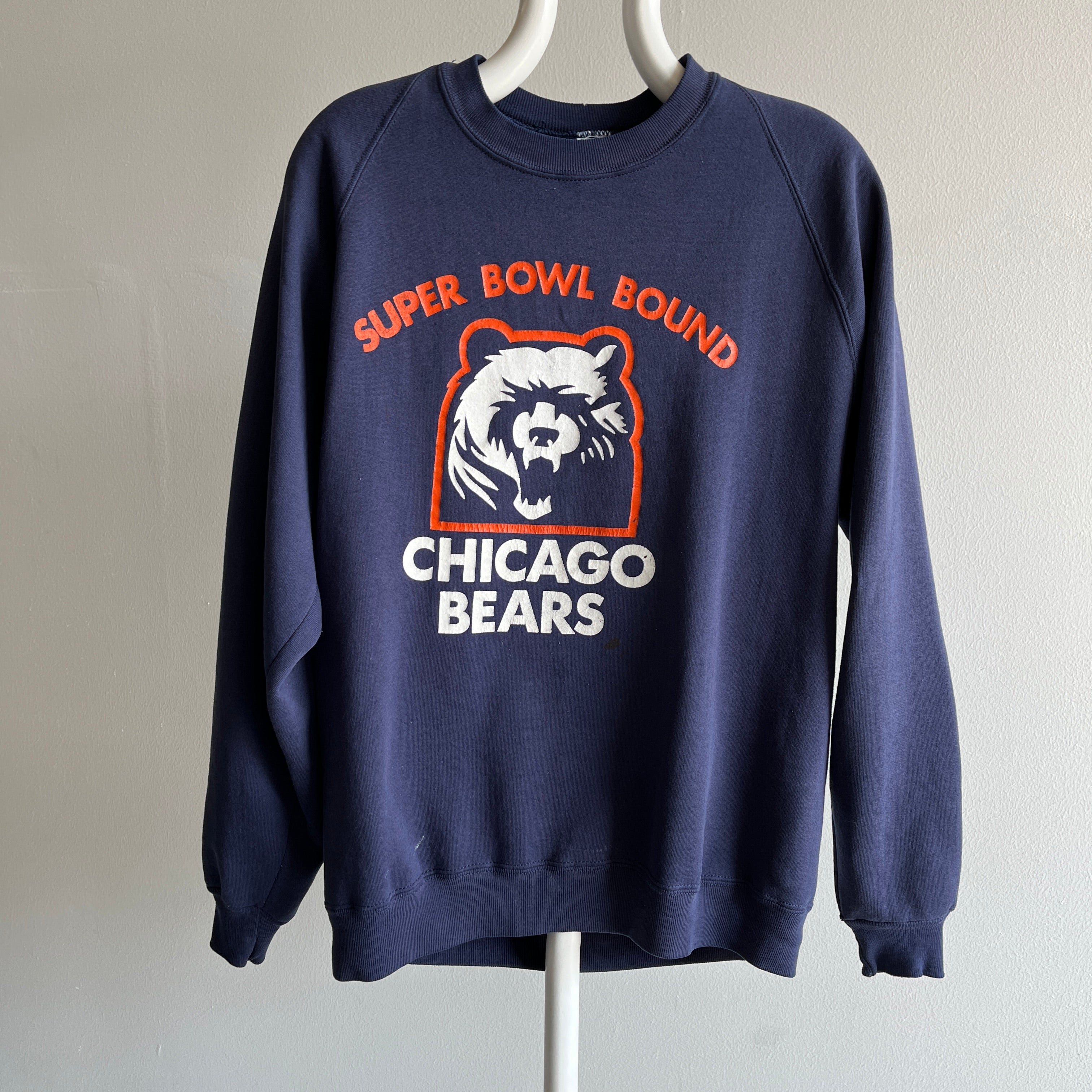 1985 Chicago Bears Super Bowl Bound Front and Back Sweatshirt