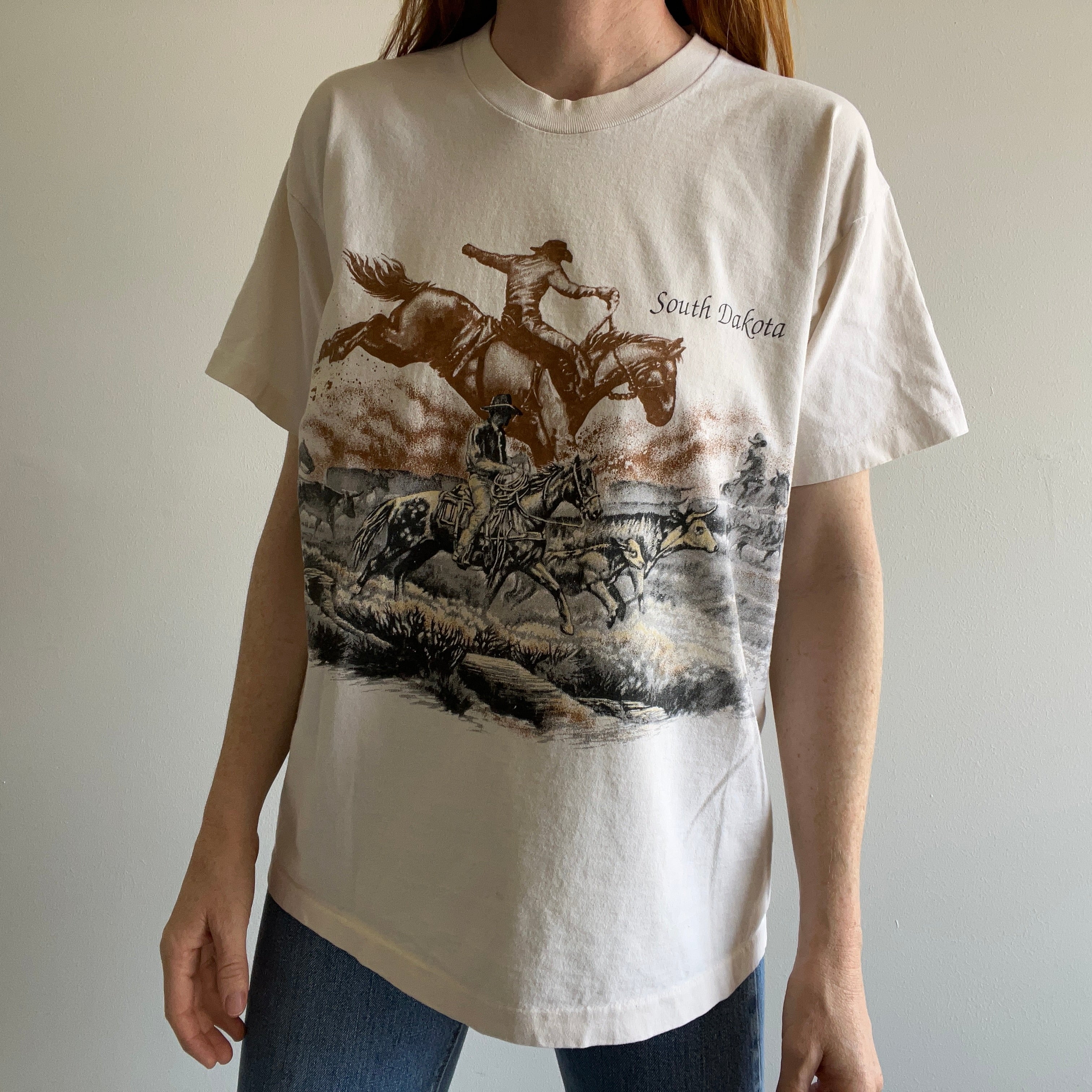 1993 South Dakota Wrap Around T-Shirt by Anvil