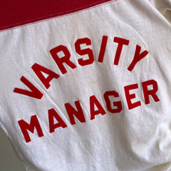 1970s DIY Varsity Manager (Pam on the Back) Football Style T-Shirt