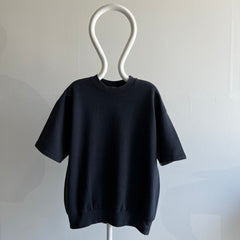 1980/90s Larger Blank Black Sweatshirt Warm Up by FOTL