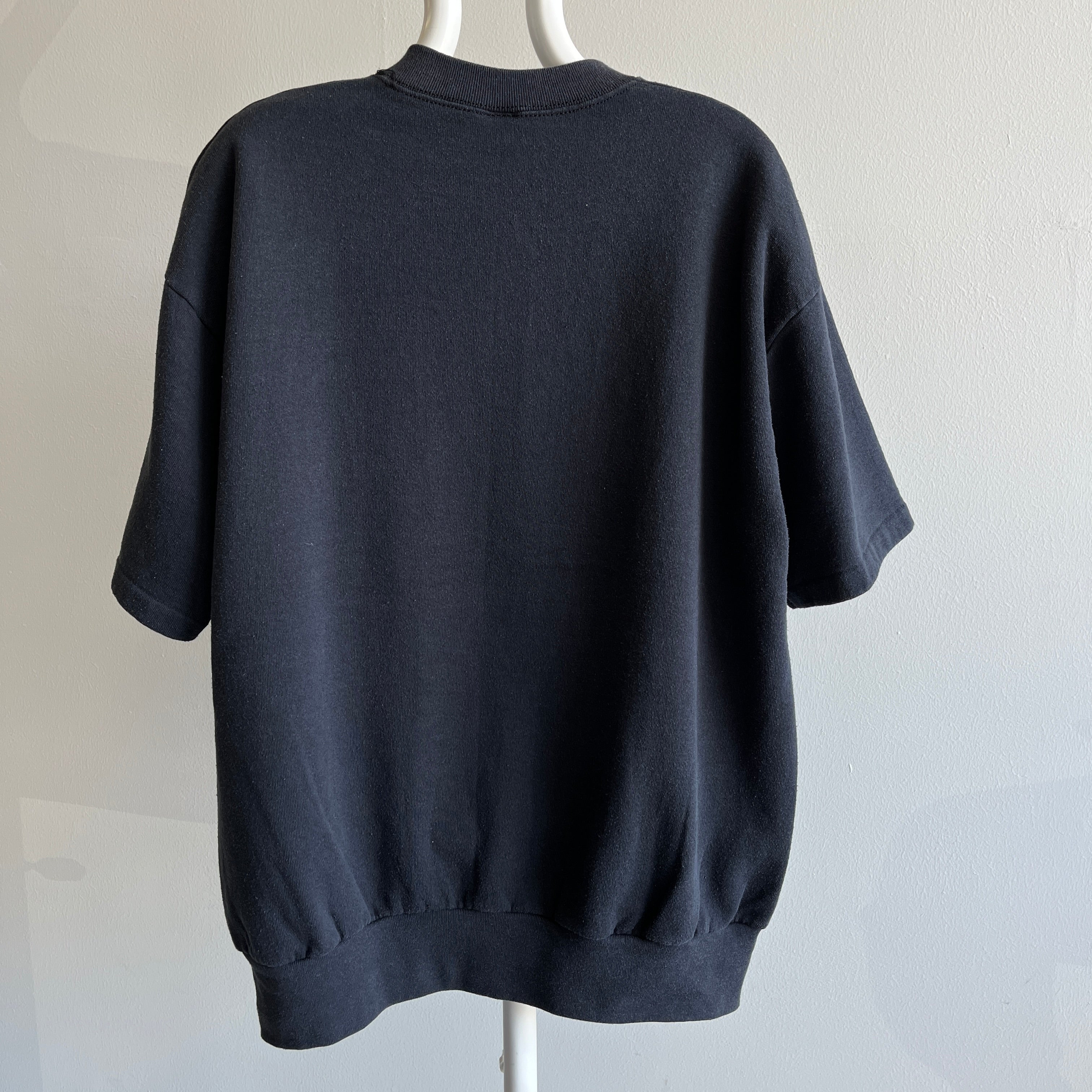 1980/90s Larger Blank Black Sweatshirt Warm Up par FOTL