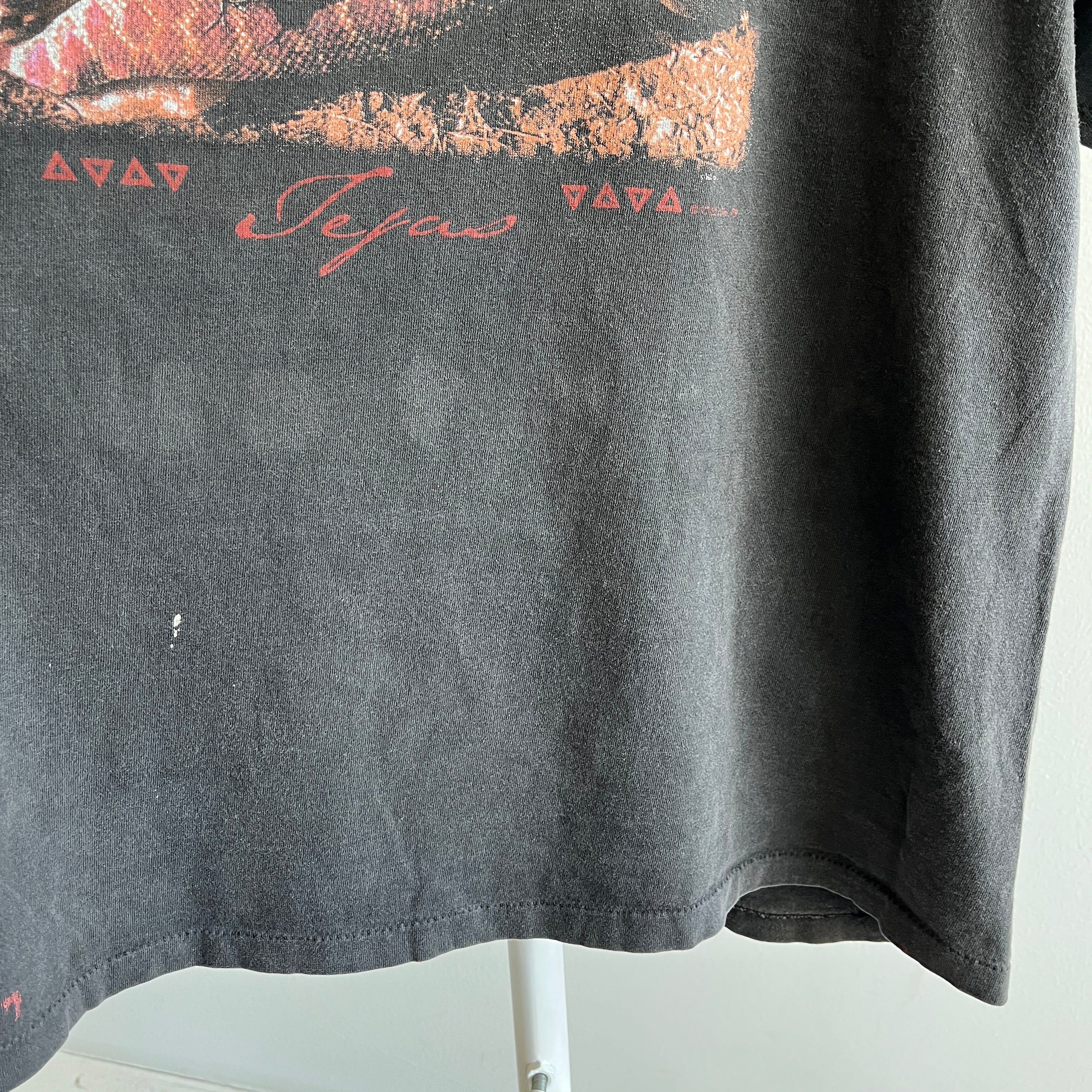 T-shirt serpent à sonnettes des années 1990 au Texas